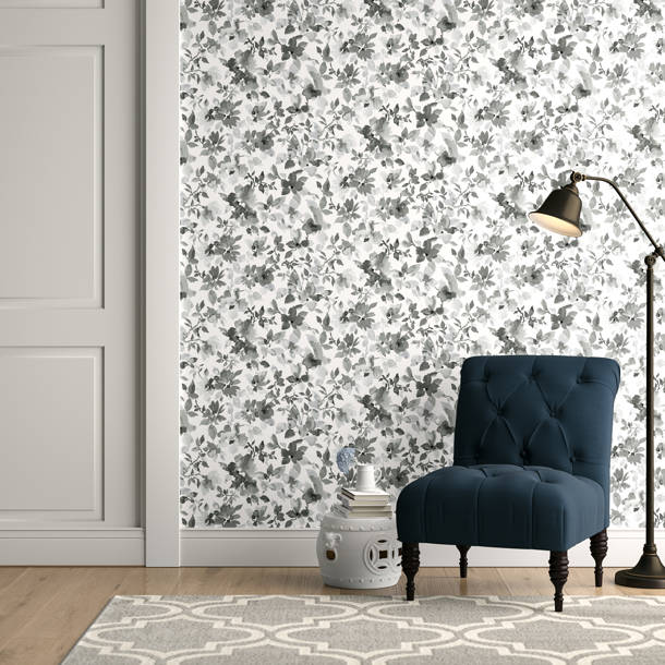 Charlton Home® Cansler Peel & Stick Floral Wallpaper & Reviews Wayfair